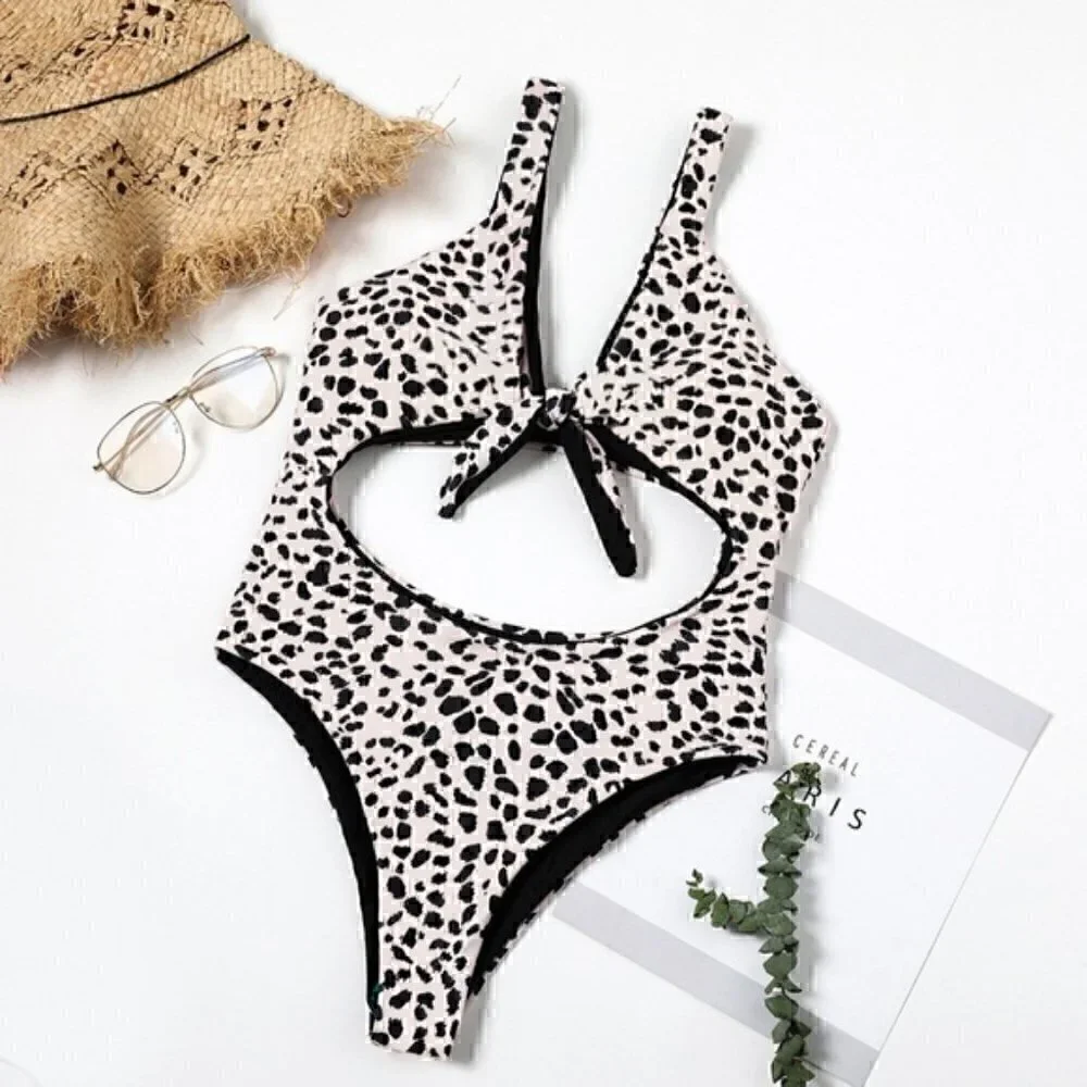 "CALL OF THE WILD" TIE FRONT SWIMSUIT - Picture 2 of 3